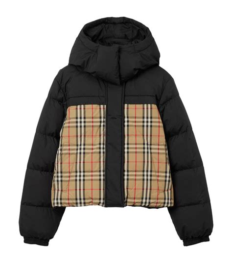 burberry packaway jacket|Reversible Check Puffer Jacket in Grain .